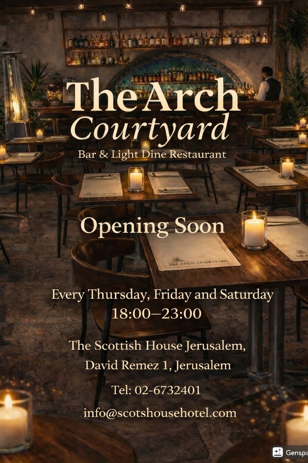 the arch courtyard bar & light dining restaurant